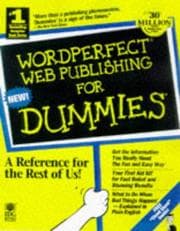 Tapa de WordPerfect 8 Web publishing for dummies