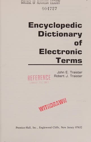 Tapa de Encyclopedic Dictionary of Electronic Terms