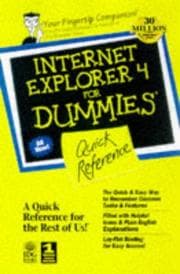 Tapa de Internet Explorer 4 for Windows for dummies quick reference