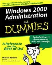Tapa de Windows 2000 administration for dummies