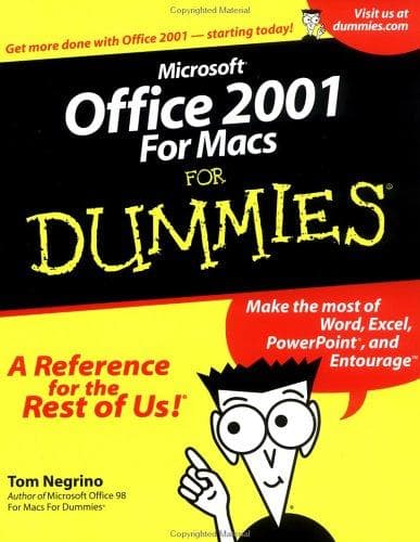 Tapa de Microsoft Office 2001 for Macs for dummies