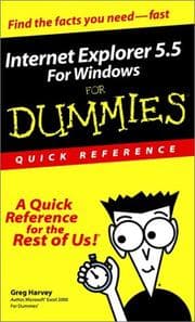 Tapa de Internet Explorer 5.5 for Windows for Dummies Quick Reference