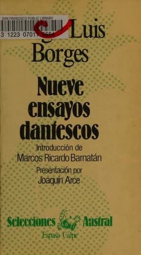 Tapa de Nueve ensayos dantescos