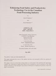 Tapa de Enhancing food safety and productivity