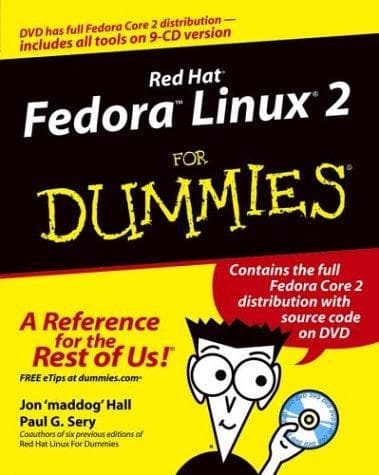 Tapa de Red Hat Fedora Linux 2 for dummies