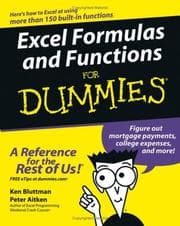 Tapa de Excel formulas and functions for dummies