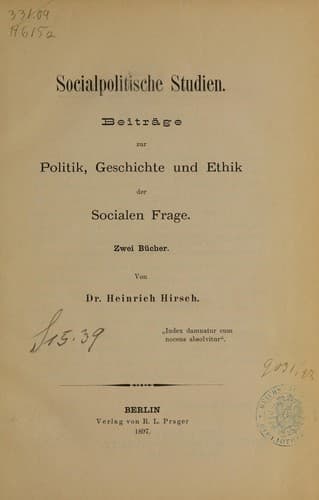 Tapa de Socialpolitische Studien
