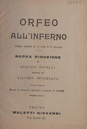 Tapa de Orfeo all'inferno