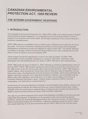 Tapa de Canadian Environmental Protection Act, 1999 review