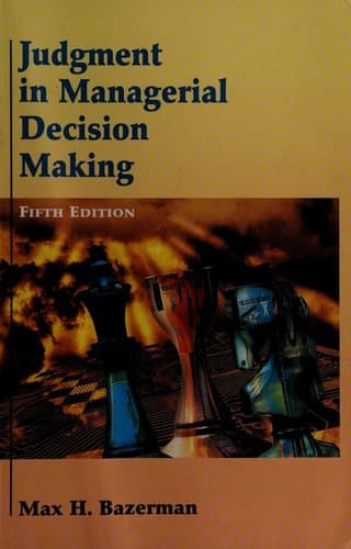 Tapa de Judgment in managerial decision making