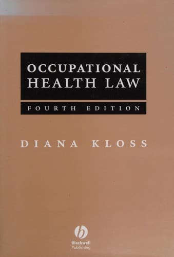 Tapa de Occupational health law