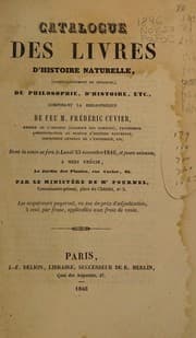 Tapa de Livres d'histoire naturelle