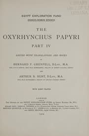 Tapa de The Oxyrhynchus papyri