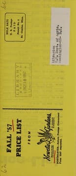 Tapa de Fall '57 price list