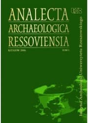 Tapa de Analecta Archaeologica Ressoviensia vol. 1