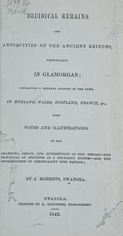 Tapa de Druidical Remains and Antiquities of the Ancient Britons, Principally in Glamorgan