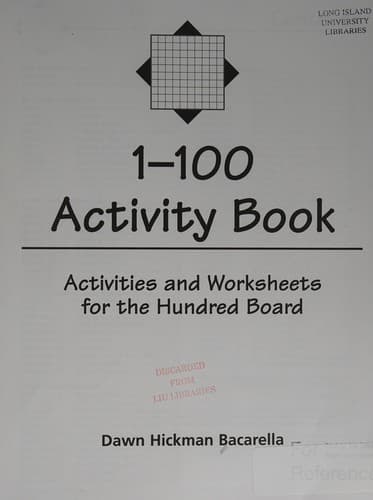 Tapa de 1-100 activity book