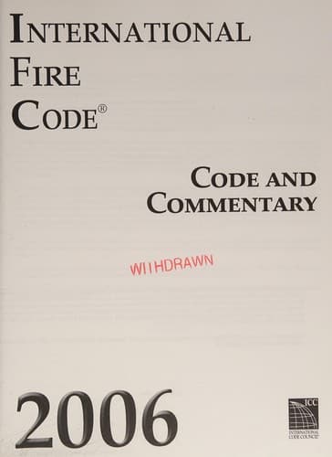 Tapa de 2006 International Fire Code