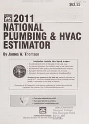 Tapa de 2011 National Plumbing and HVAC Estimator