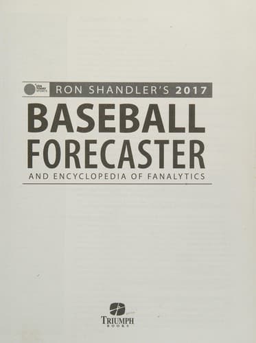 Tapa de 2017 Baseball Forecaster