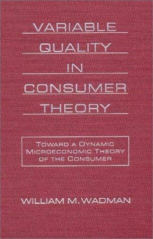 Tapa de Variable Quality in Consumer Theory