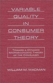 Tapa de Variable Quality in Consumer Theory