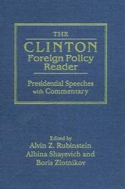 Tapa de The Clinton foreign policy reader