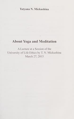 Tapa de About Yoga and Meditation