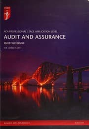 Tapa de ACA Professional Stage Application Level - Audit And Assurance Question Bank For Exams in 2013