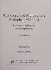 Tapa de Advanced and Multivariate Statistical Methods-4th Ed