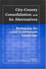 Tapa de City-County Consolidation and Its Alternatives