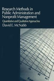 Tapa de Research Methods in Public Administration and Nonprofit Management