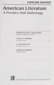 Tapa de American literature, a Prentice Hall anthology--concise edition
