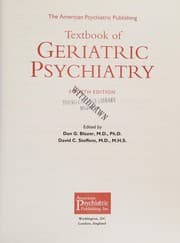 Tapa de The American Psychiatric Publishing textbook of geriatric psychiatry
