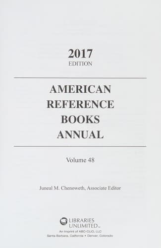 Tapa de American Reference Books Annual