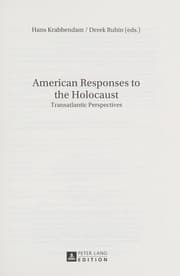 Tapa de American Responses to the Holocaust