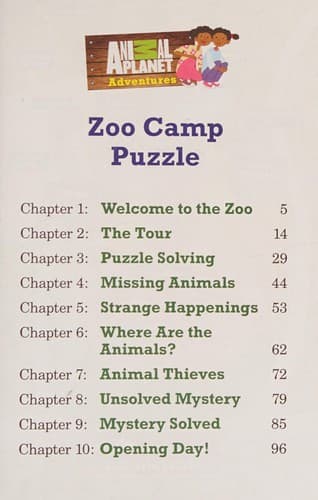 Tapa de Zoo Camp Puzzle