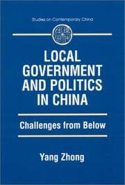Tapa de Local Government and Politics in China
