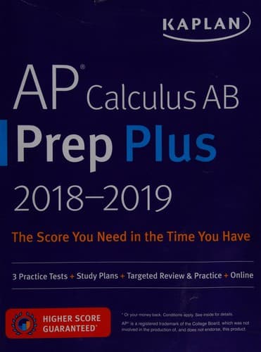 Tapa de AP calculus AB prep plus 2018-2019