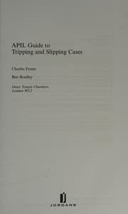 Tapa de APIL guide to tripping and slipping cases