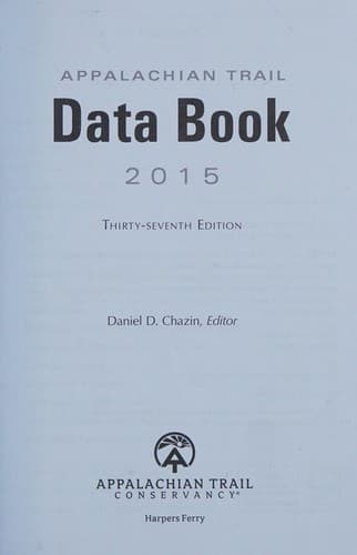Tapa de Appalachian Trail Data Book (2015)