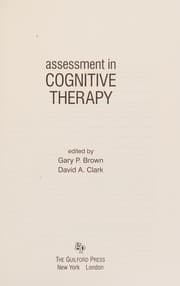 Tapa de Assessment in Cognitive Therapy