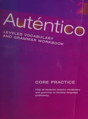 Tapa de Autentico 2018 Leveled Vocab and Grammar Workbook Level 2