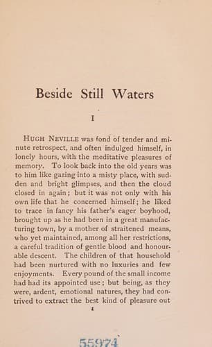 Tapa de Beside Still Waters