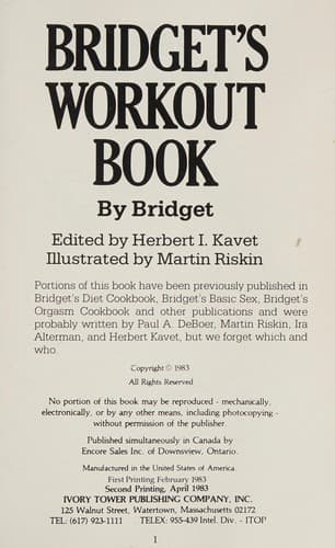 Tapa de Bridget's Workout Book