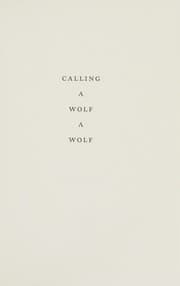 Tapa de Calling a wolf a wolf