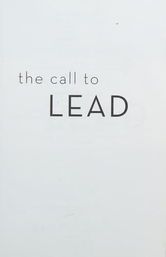 Tapa de The call to lead