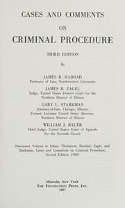 Tapa de Cases and comments on criminal procedure