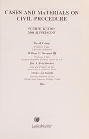 Tapa de Cases and Materials on Civil Procedure (2004 Supplement)