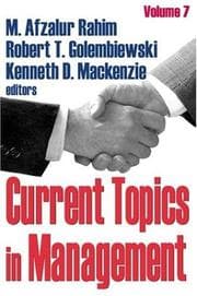 Tapa de Current Topics in Management